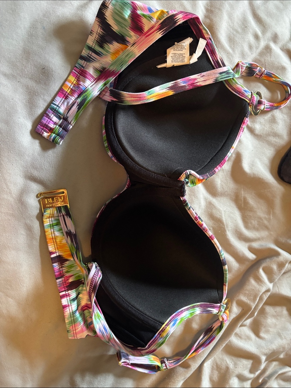 Multicolor Patterned Swim Top - Picture 4 of 5
